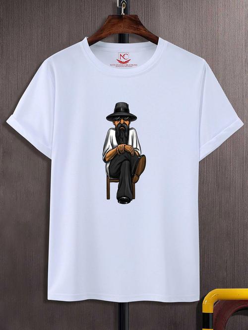 unisex white graphic printed t-shirt - 20843563 - Standard Image - 0