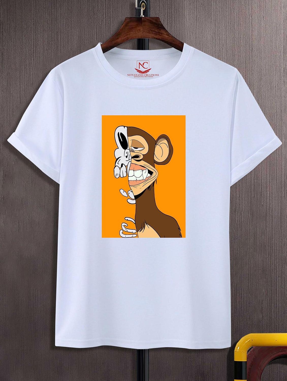unisex white graphic printed t-shirt - 20843587 - Zoom Image - 0