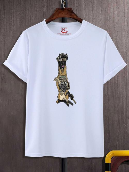 unisex white graphic printed t-shirt - 20843589 - Standard Image - 0