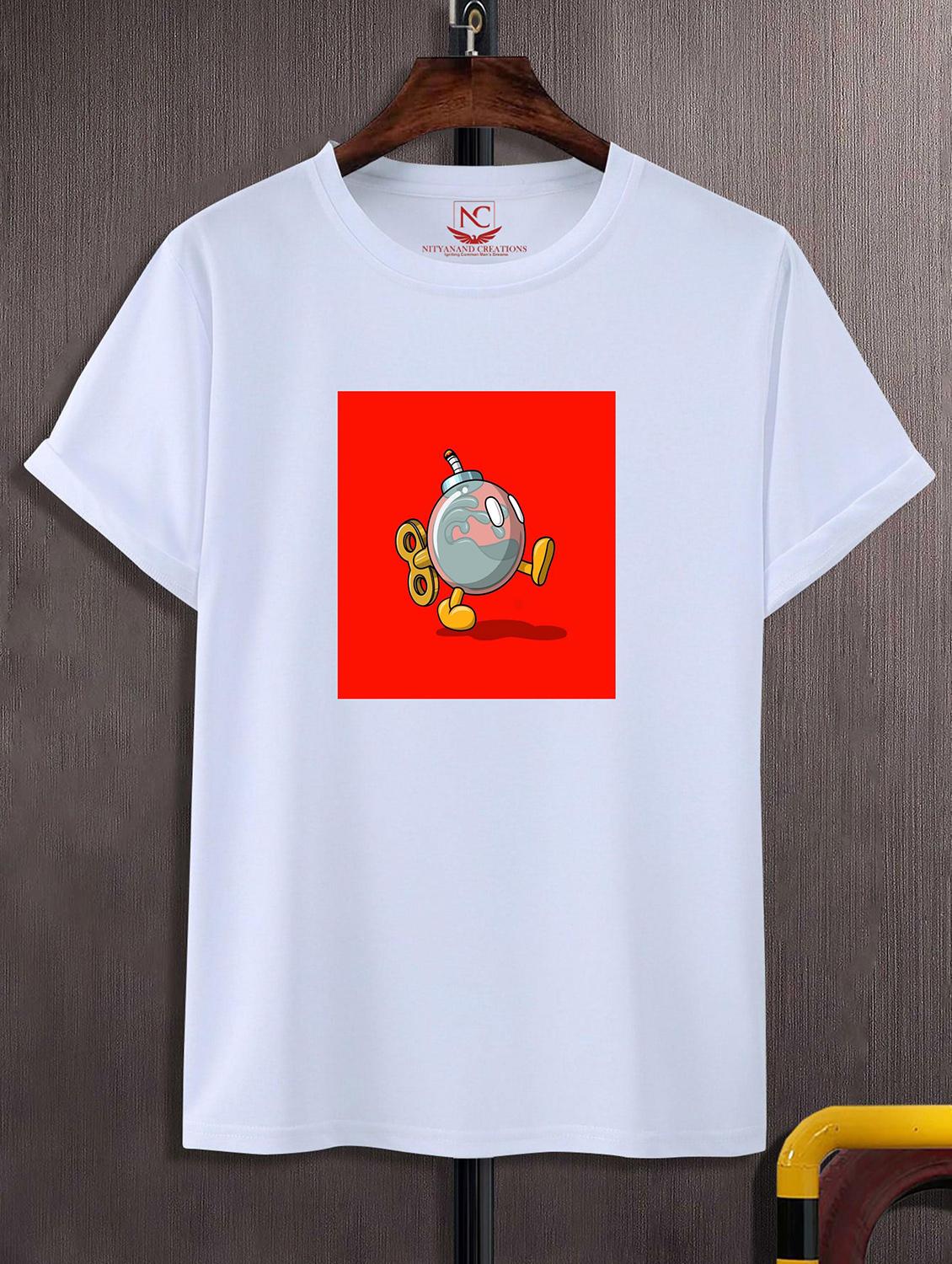 unisex white graphic printed t-shirt - 20843596 -  Zoom Image - 0