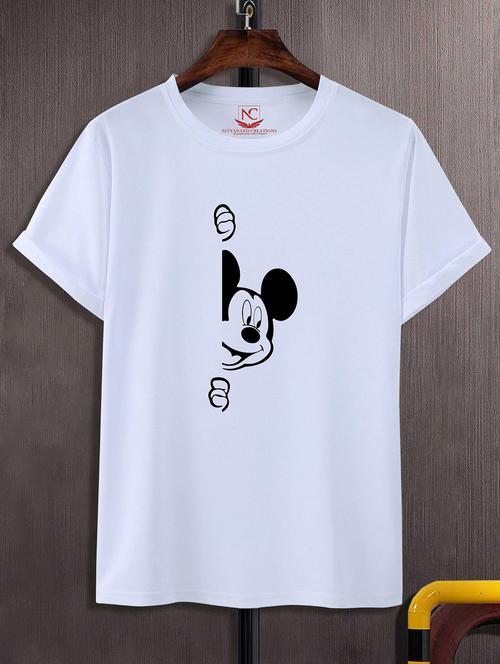 unisex white graphic printed t-shirt - 20843597 - Standard Image - 0