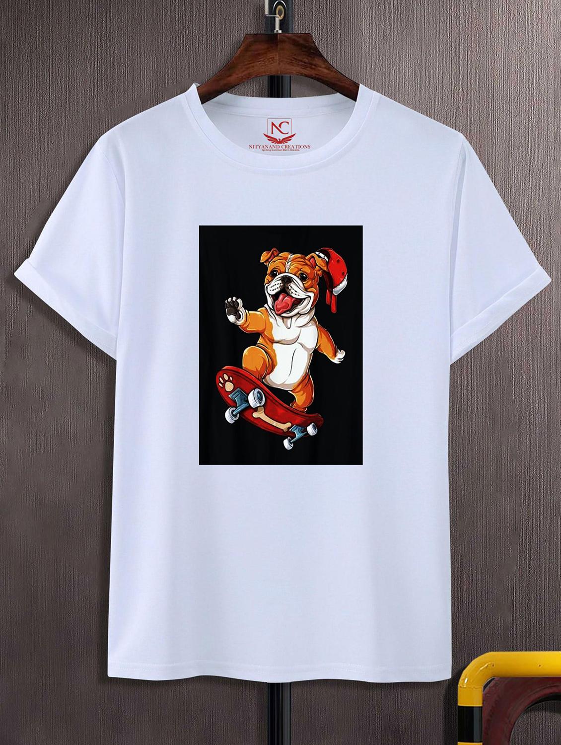 unisex white graphic printed t-shirt - 20843621 -  Zoom Image - 0