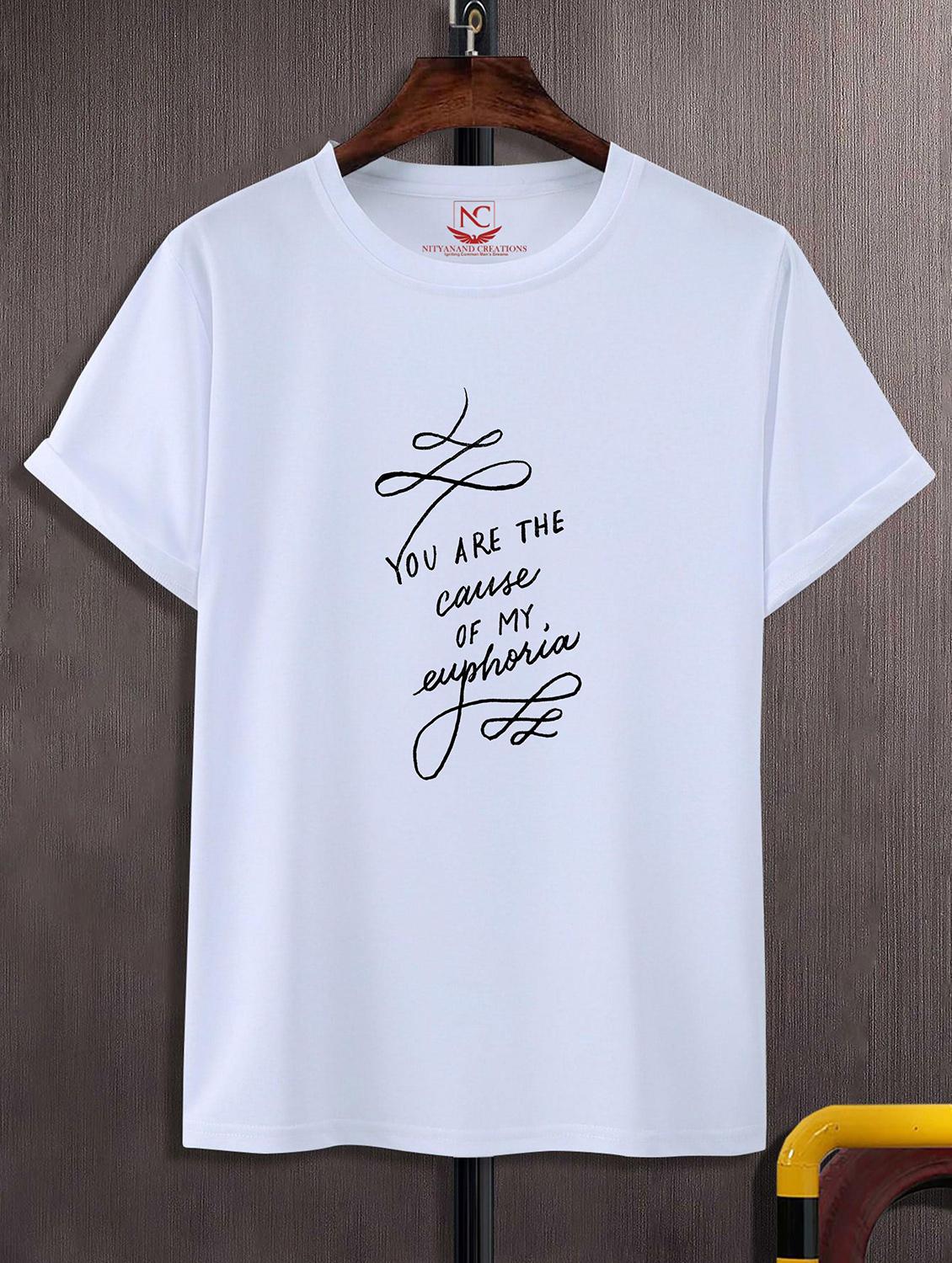 unisex white graphic printed t-shirt - 20843647 - Zoom Image - 0