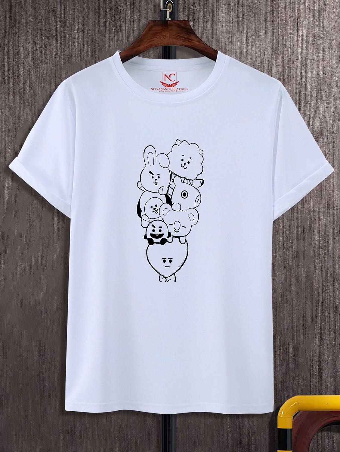 unisex white graphic printed t-shirt - 20843650 - Zoom Image - 0