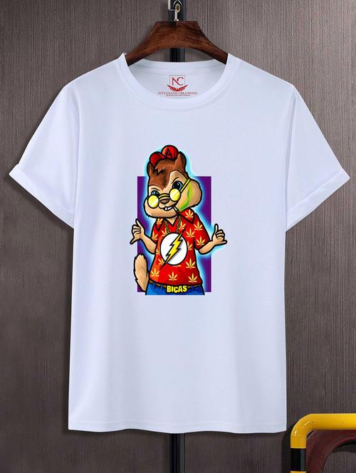 unisex white graphic printed t-shirt - 20843662 -  Standard Image - 0