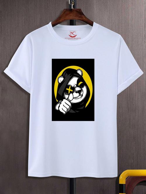 unisex white graphic printed t-shirt - 20843666 - Standard Image - 0