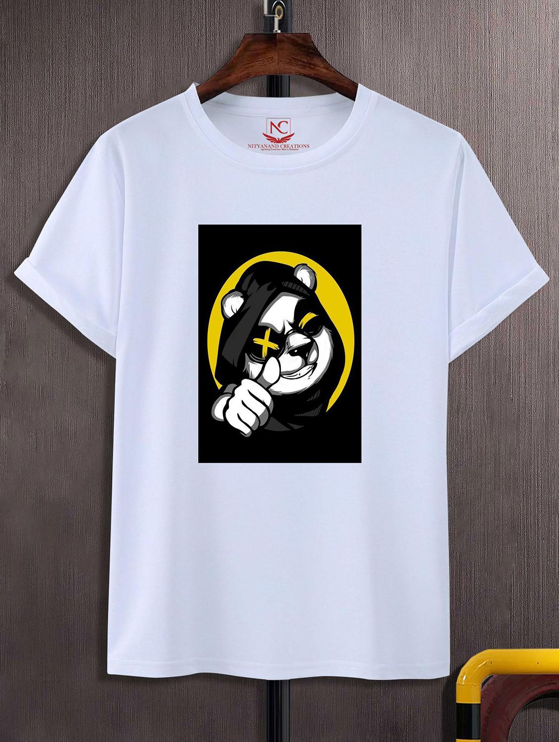 unisex white graphic printed t-shirt - 20843666 - Zoom Image - 0