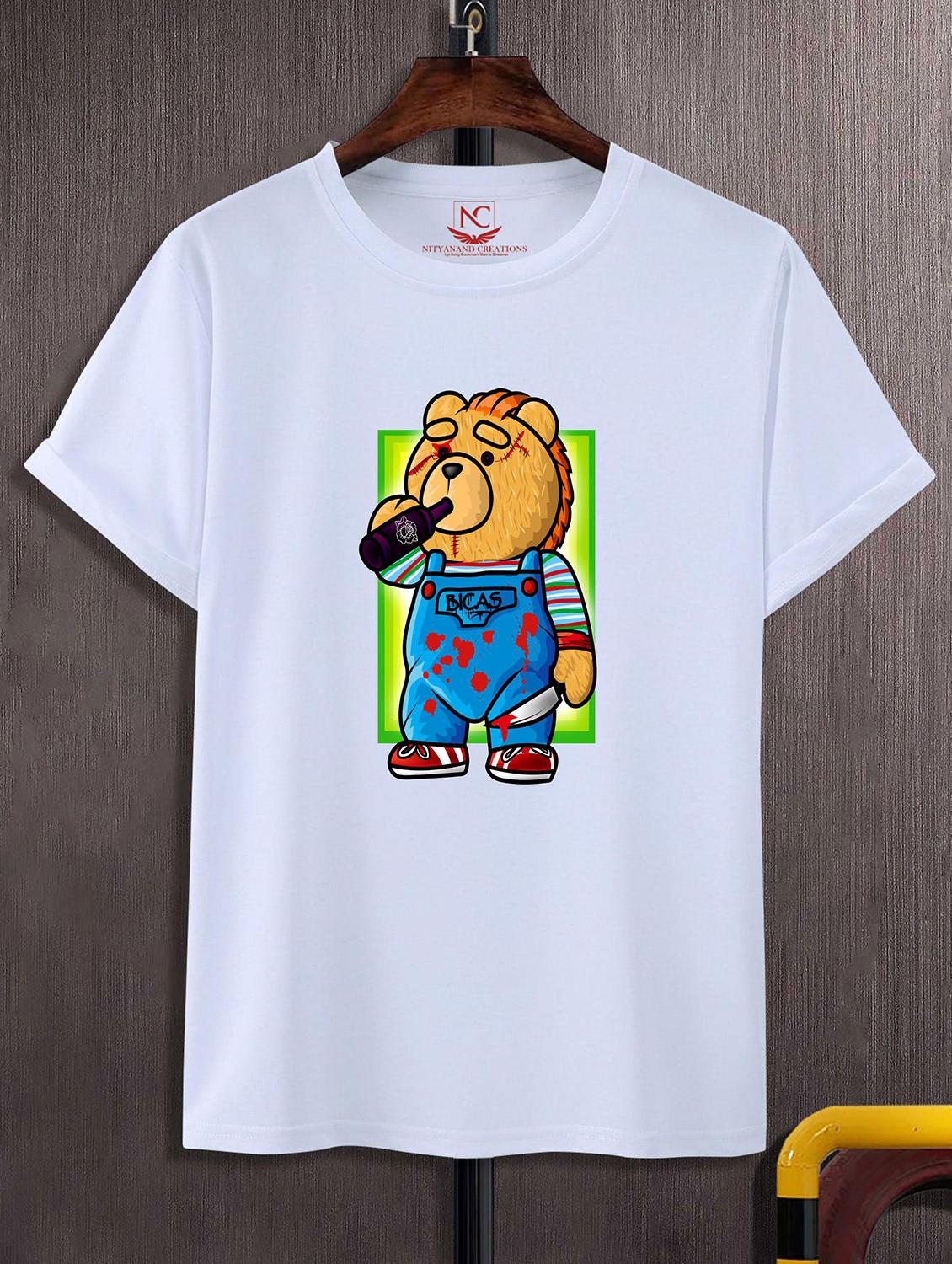 unisex white graphic printed t-shirt - 20843669 - Zoom Image - 0