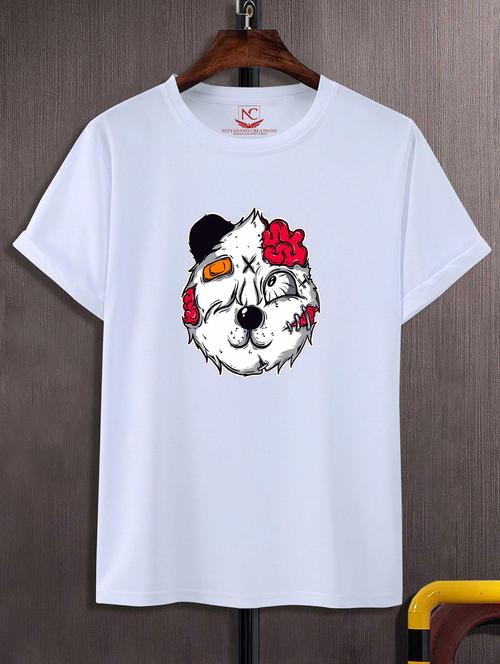unisex white graphic printed t-shirt - 20843670 - Standard Image - 0