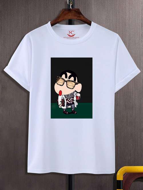 unisex white graphic printed t-shirt - 20843683 - Standard Image - 0