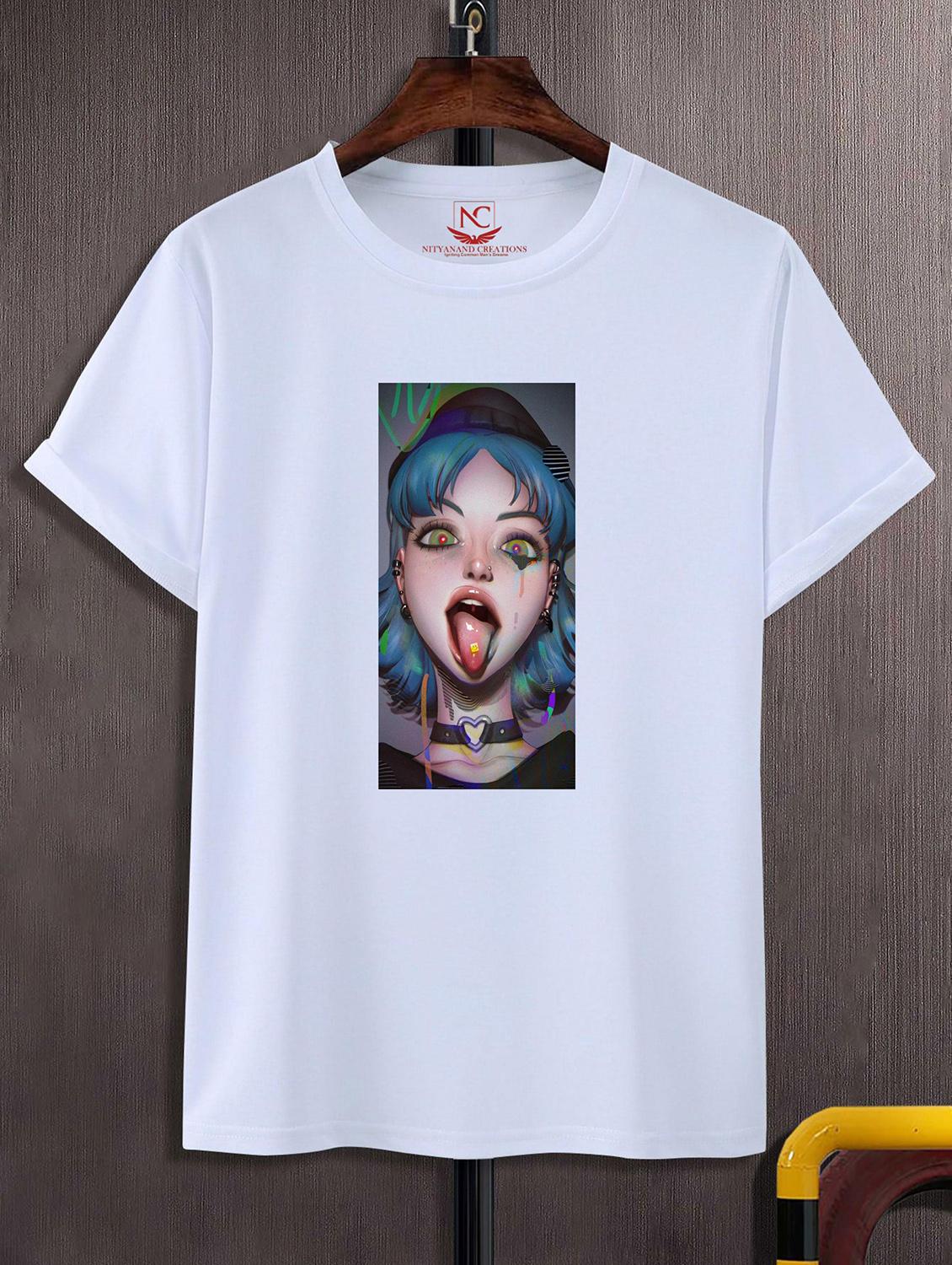 unisex white graphic printed t-shirt - 20843688 -  Zoom Image - 0