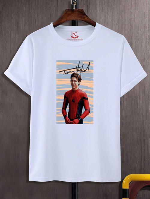 unisex white graphic printed t-shirt - 20843691 - Standard Image - 0
