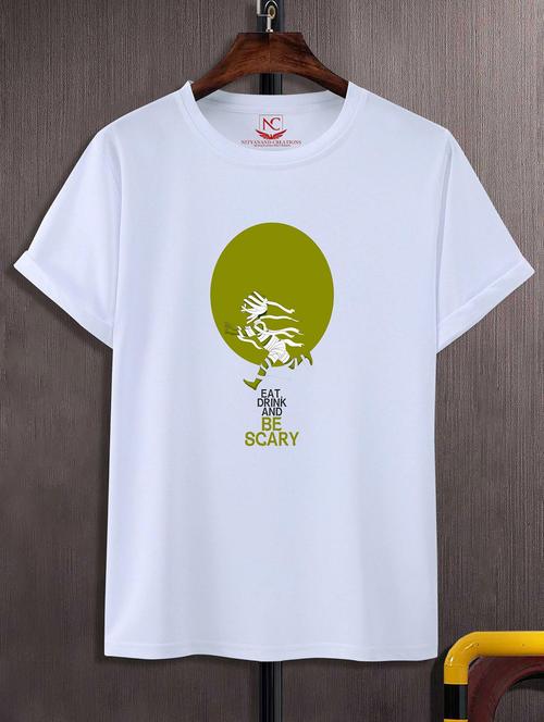 unisex white graphic printed t-shirt - 20843693 - Standard Image - 0