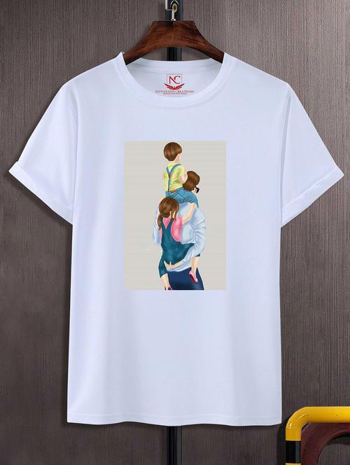 unisex white graphic printed t-shirt - 20843719 -  Standard Image - 0