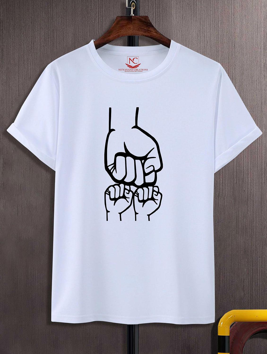 unisex white graphic printed t-shirt - 20843727 -  Zoom Image - 0