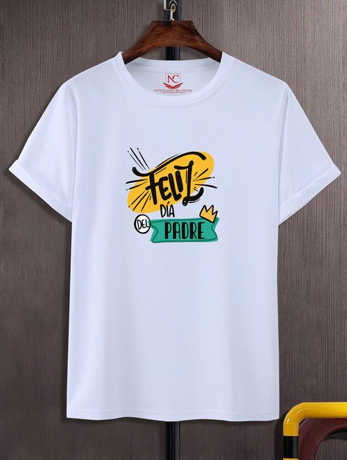 unisex white graphic printed t-shirt - 20843729 -  Standard Image - 0