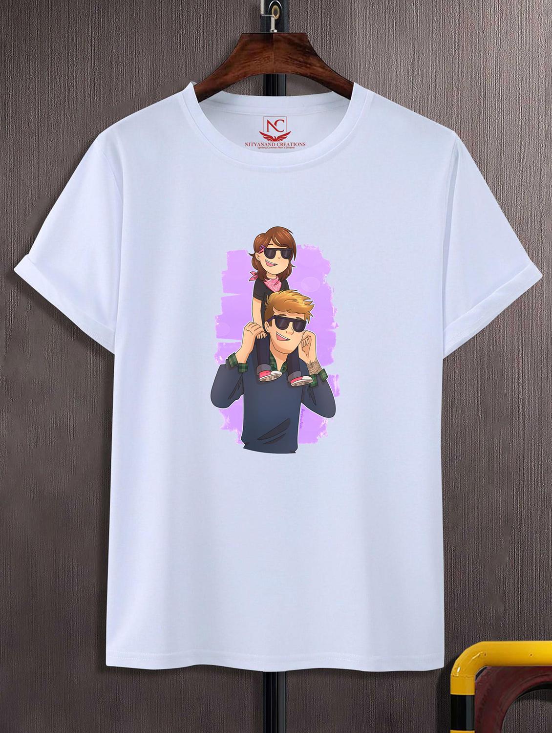 unisex white graphic printed t-shirt - 20843739 -  Zoom Image - 0
