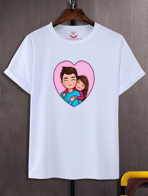 unisex white graphic printed t-shirt - 20843757 - Standard Image - 0