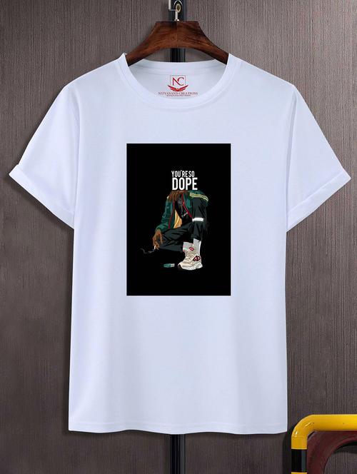 unisex white graphic printed t-shirt - 20843889 -  Standard Image - 0