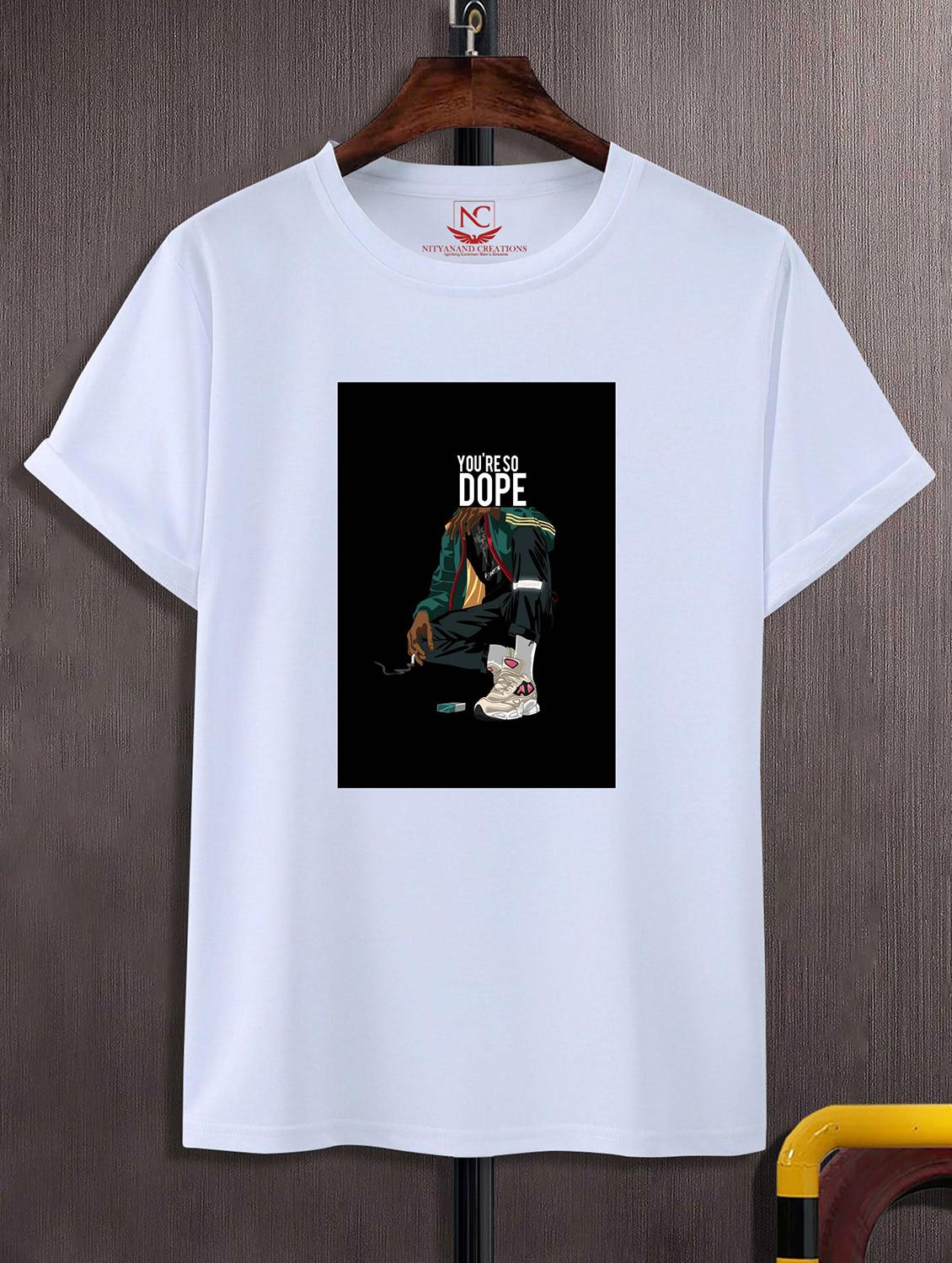 unisex white graphic printed t-shirt - 20843889 -  Zoom Image - 0