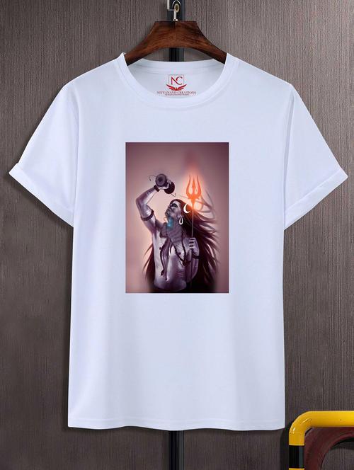 unisex white graphic printed t-shirt - 20843996 -  Standard Image - 0