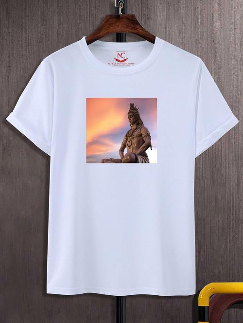 unisex white graphic printed t-shirt - 20844001 - Standard Image - 0