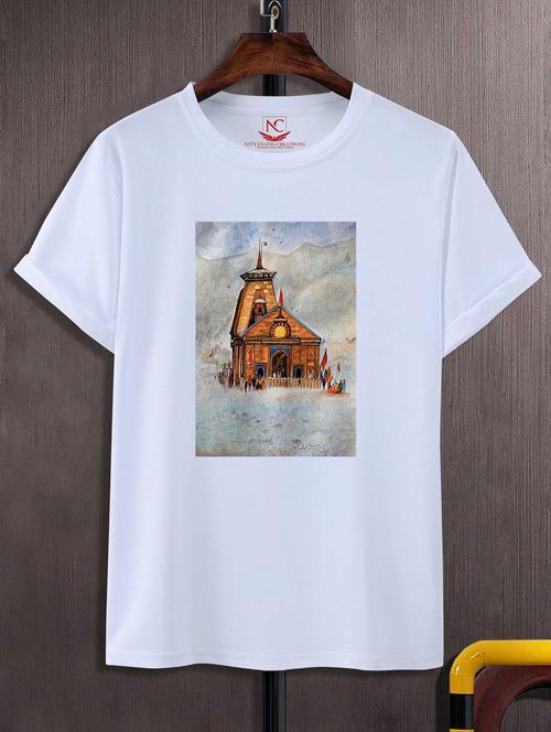 unisex white graphic printed t-shirt - 20844017 -  Standard Image - 0