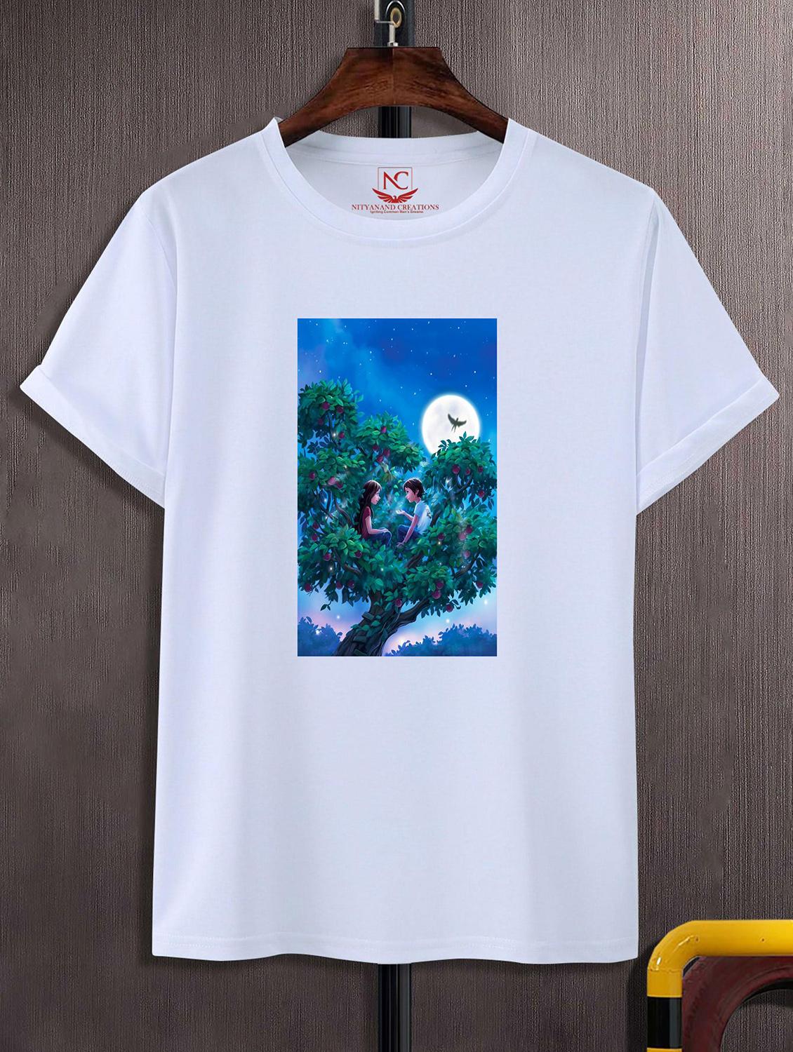 unisex white graphic printed t-shirt - 20844078 - Zoom Image - 0