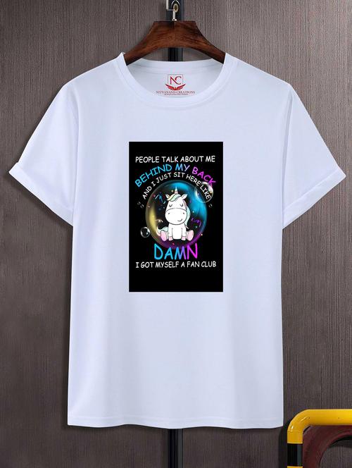 unisex white graphic printed t-shirt - 20844084 -  Standard Image - 0