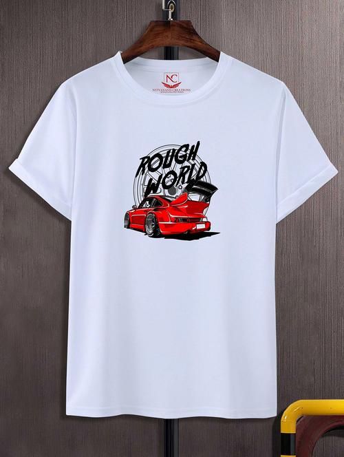 unisex white graphic printed t-shirt - 20844086 -  Standard Image - 0