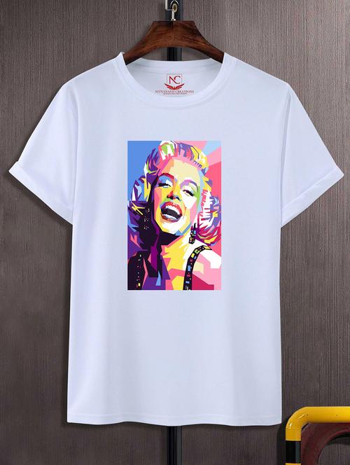 unisex white graphic printed t-shirt - 20844107 - Standard Image - 0