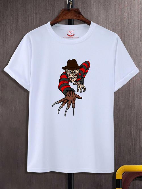 unisex white graphic printed t-shirt - 20844127 -  Standard Image - 0