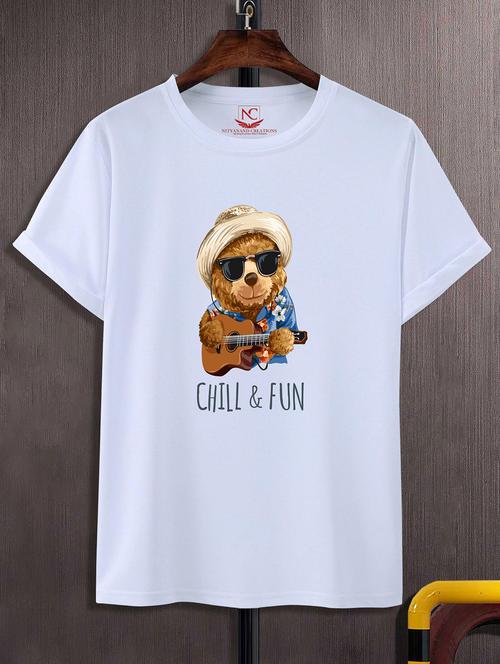 unisex white graphic printed t-shirt - 20844250 - Standard Image - 0