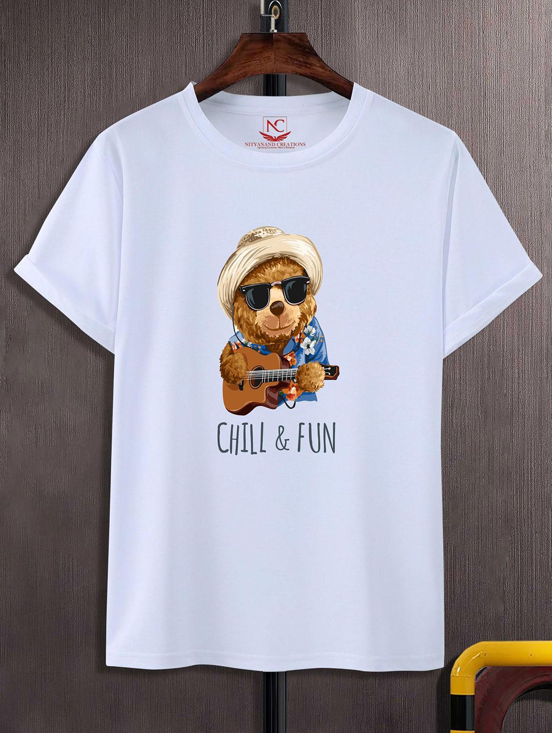 unisex white graphic printed t-shirt - 20844250 - Zoom Image - 0
