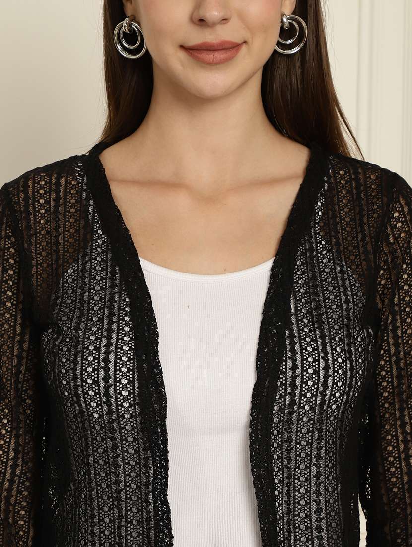 women self design net regular shrug - 20844422 -  Standard Image - 5