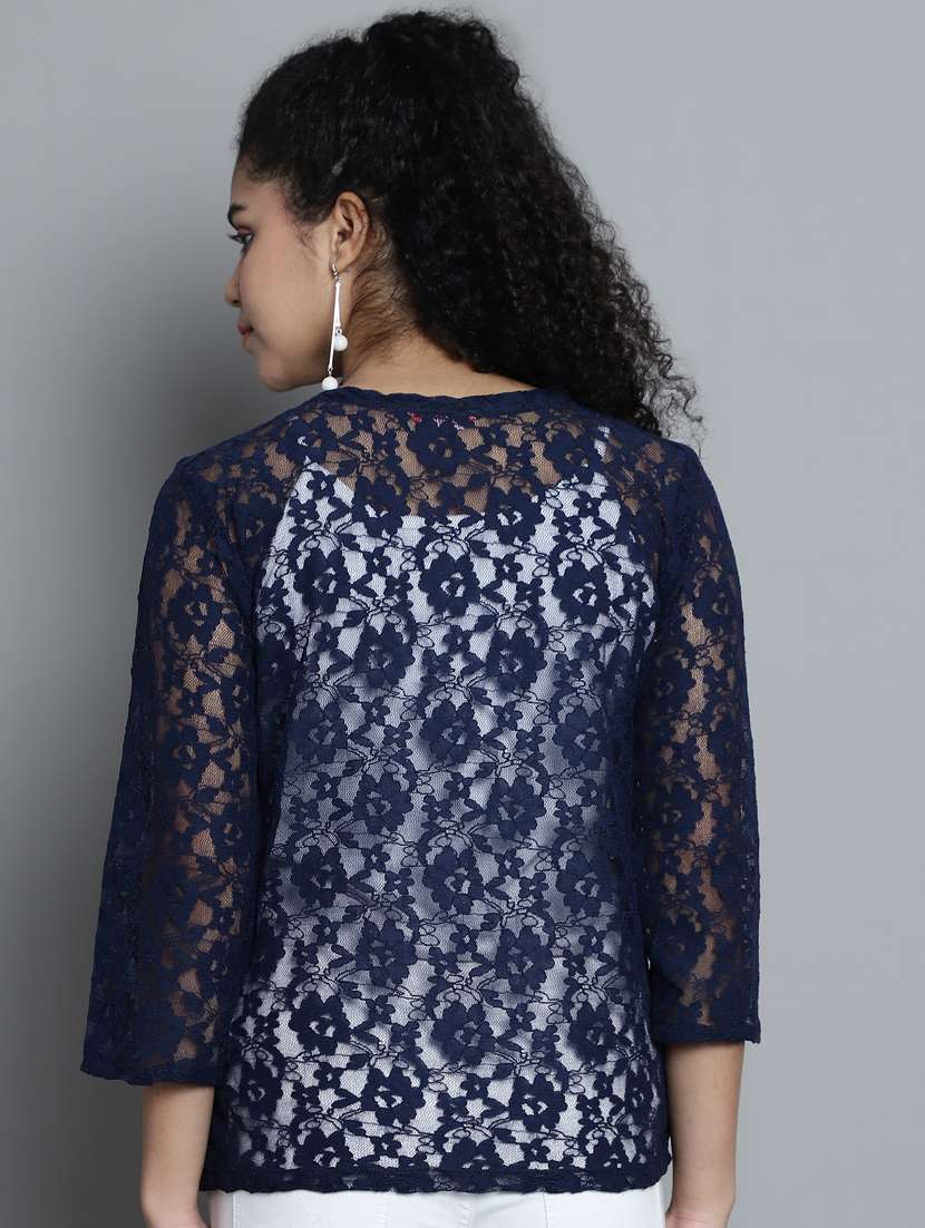 women self design net regular shrug - 20844427 -  Standard Image - 3