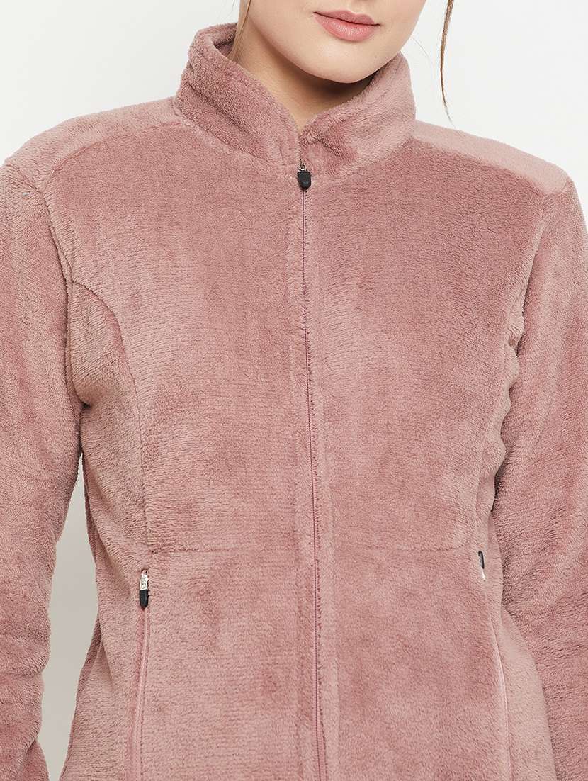 mauve fleece plain sweatshirt - 20844485 -  Standard Image - 5