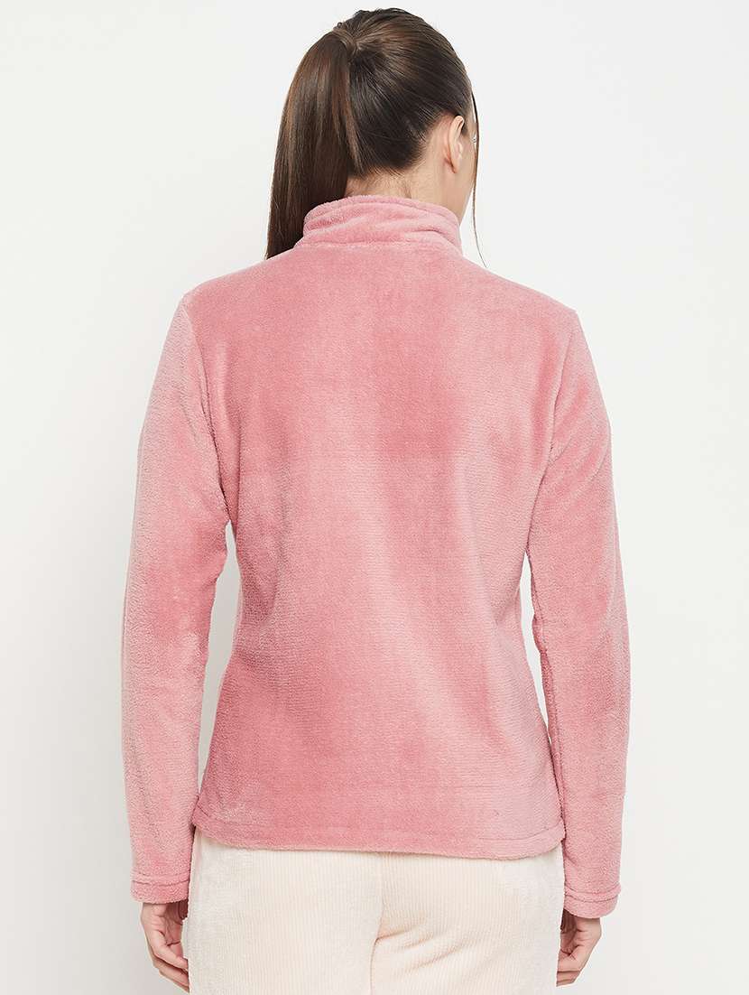 pink fleece plain sweatshirt - 20844486 -  Standard Image - 3