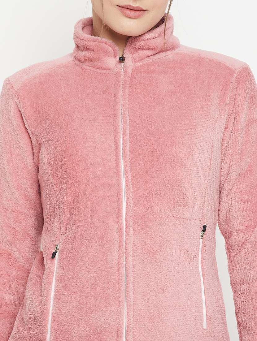 pink fleece plain sweatshirt - 20844486 -  Standard Image - 5