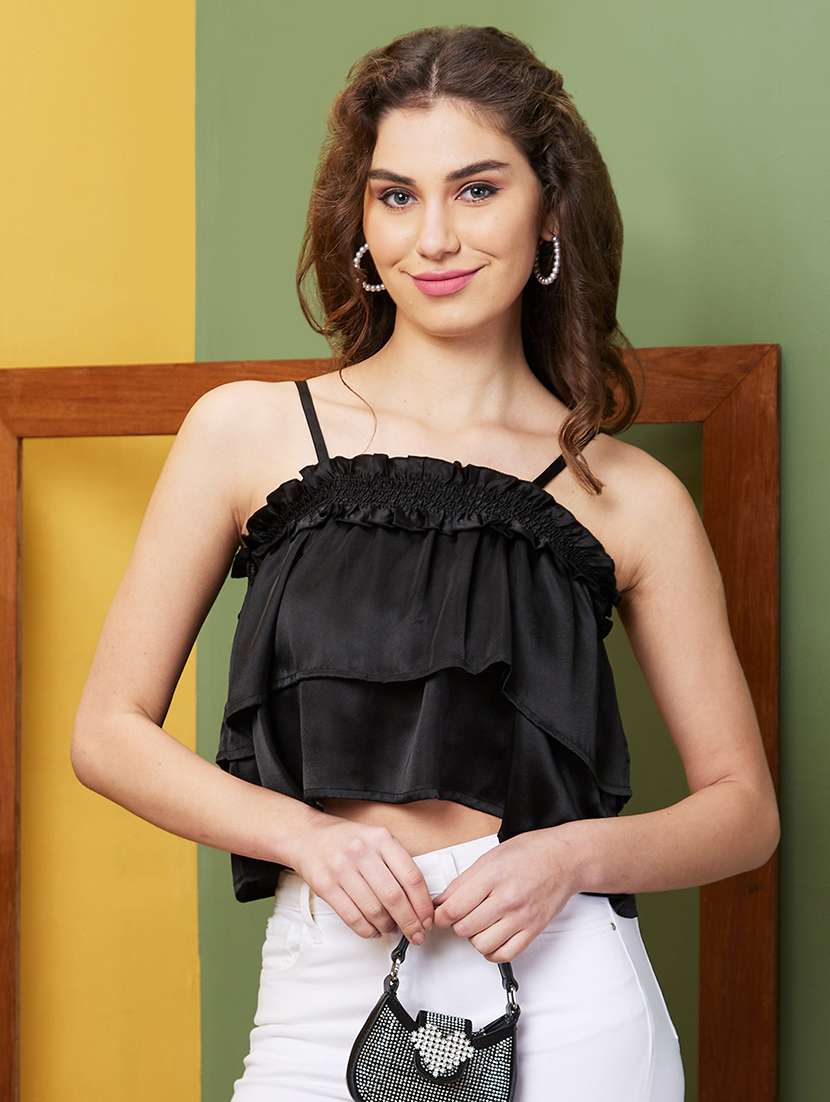 black solid regular top - 20844590 -  Zoom Image - 0