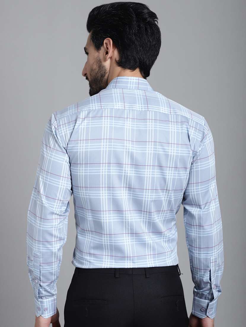 blue cotton formal shirt - 20844682 -  Standard Image - 3