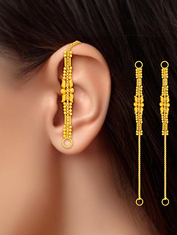 gold brass earcuff earrings - 20844695 - Zoom Image - 0