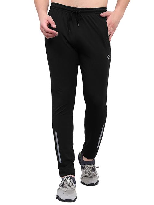 black lycra blend  full length track pant - 20845202 -  Standard Image - 0