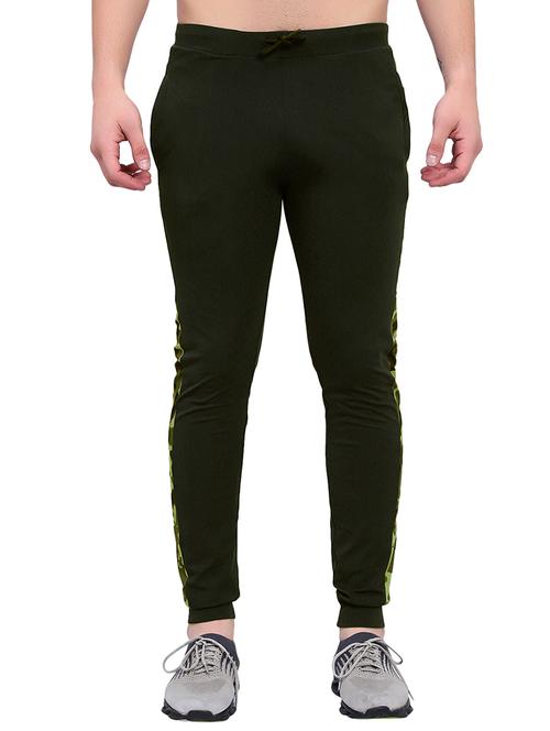 green lycra blend full length track pant - 20845203 - Standard Image - 0