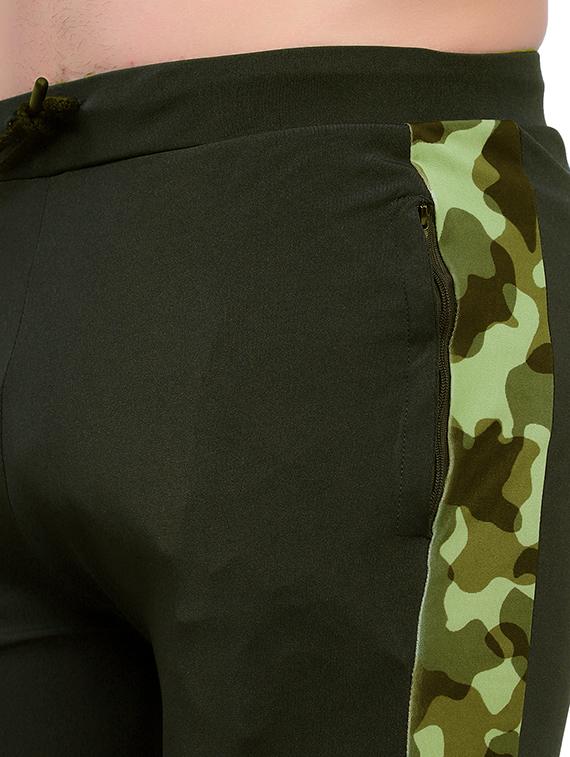 green lycra blend full length track pant - 20845203 - Standard Image - 3