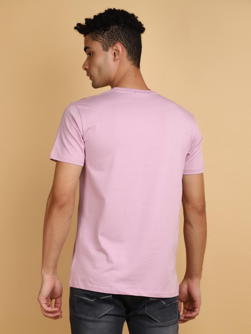 men round neck placement print t-shirt - 20846405 - Standard Image - 3