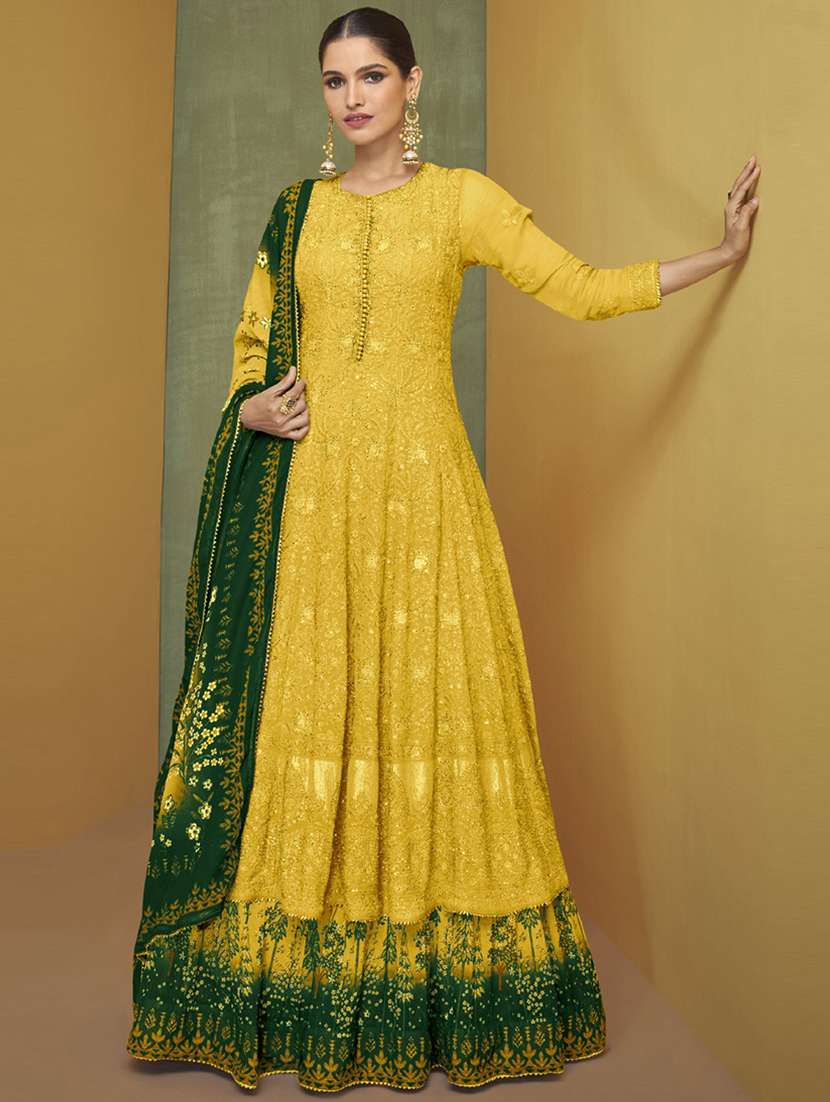 women embroidered semi-stitched suit set - 20846505 - Zoom Image - 0