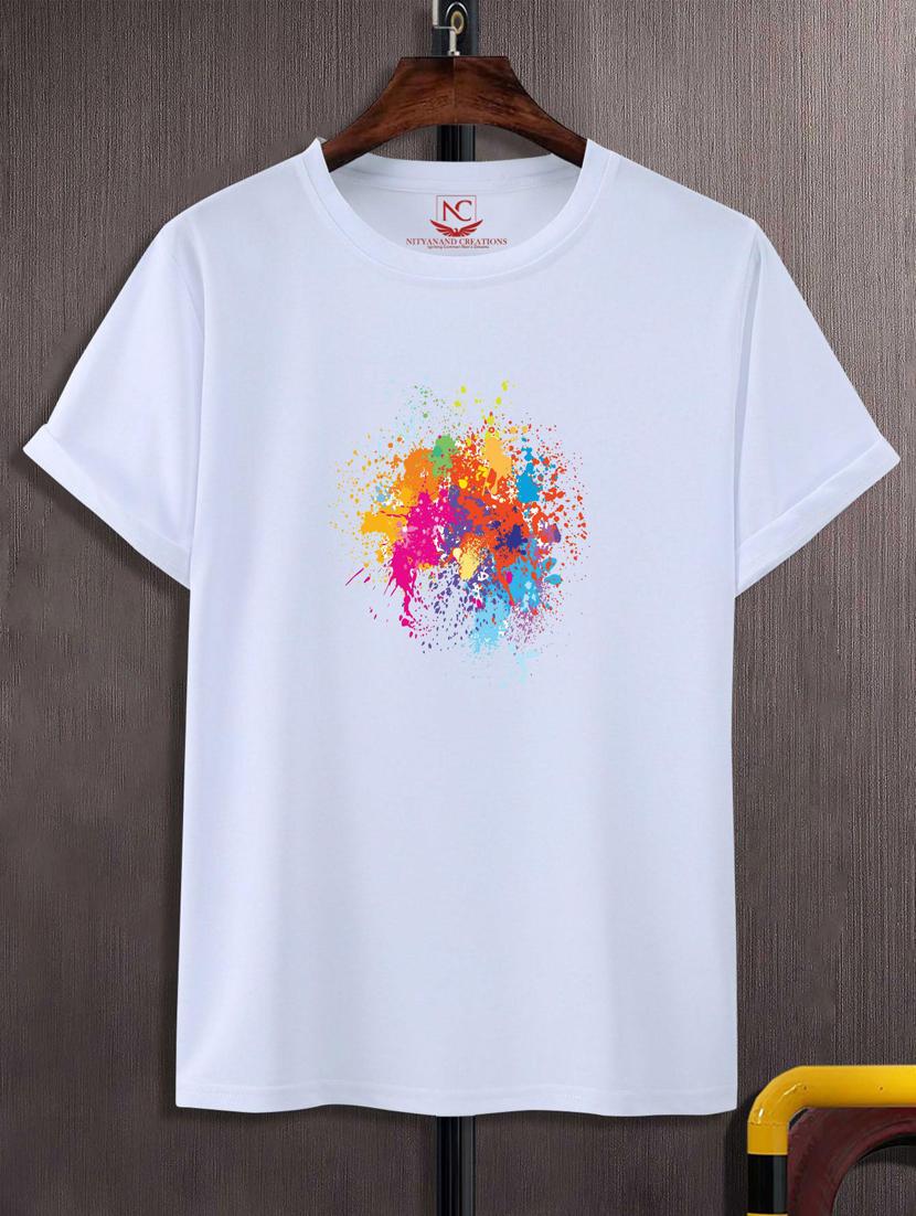 unisex white graphic printed t-shirt - 20846595 -  Zoom Image - 0