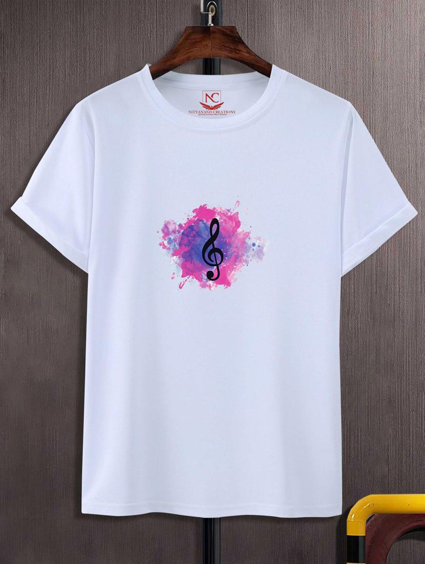 unisex white graphic printed t-shirt - 20846615 -  Zoom Image - 0
