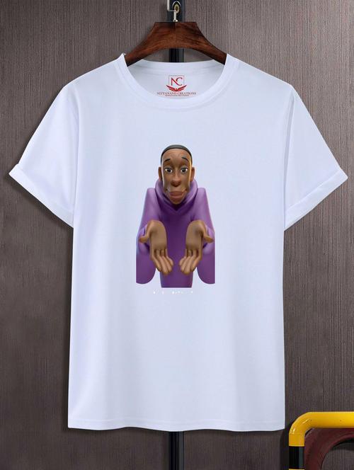 unisex white graphic printed t-shirt - 20846658 - Standard Image - 0